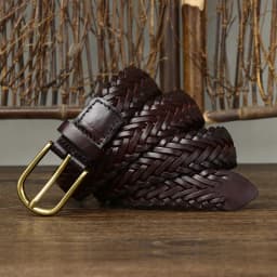 3CM Unisex Fashion Designer Weaving Belt Women And Men Full Grain Real Genuine Leather Girdle Breathable Belt For Jeans