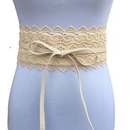 Women Bow Lace Belt Corset Wide Belts Wedding Dress Skirt Decorative Belt
