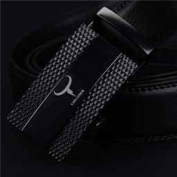 COWATHER fashion men belt top cow genuine leather automatic buckle belts for men causal design cowhide male strap