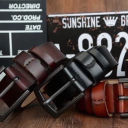 COWATHER new style cow genuine leather mens belt for men high quality vintage style 100-130cm male strap ceinture homme