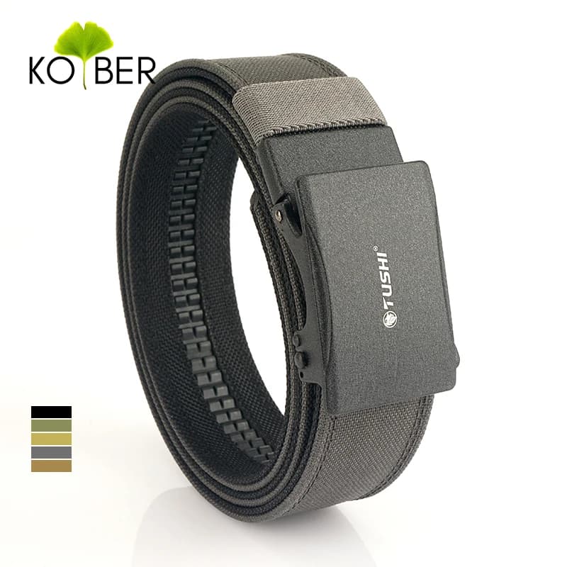 KOLBER New Tactical Gun Belt for Men Metal Automatic Buckle Military Belt Thick Nylon IPSC Girdle Male Outdoor Hunting Belt