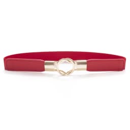 SISHION Summer Fashion Women Belts for Dress SH032 PU Leather Thin Elastic Waist Belt Slim Waistband Black Camel Coffee