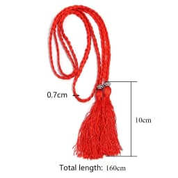 160cm Braided Tassel Belt Handmade Waist Belts for DIY Casual Garment Party Birthday Women Dress Decoration Accessories