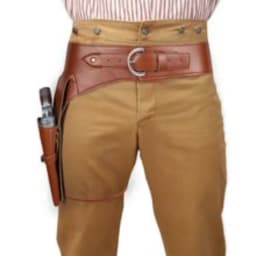 Retro Western Cowboy Gun Holster Belt Faux Leather Dual Pistol Holster Rig Steampunk Pirate Waist Belt For Halloween Party