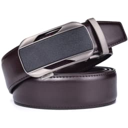 Ratchet Dress Genuine Leather Belts for Men with Automatic Buckle