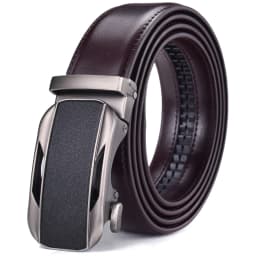 Ratchet Dress Genuine Leather Belts for Men with Automatic Buckle