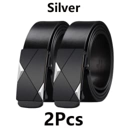 Men's Belt Black Automatic Buckle PU Belt Fashion Brand Luxury PU Leather Belt Business Casual Belt Trend Stylish Waist Belt Man