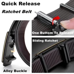 Men's Belt Black Automatic Buckle PU Belt Fashion Brand Luxury PU Leather Belt Business Casual Belt Trend Stylish Waist Belt Man