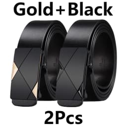Men's Belt Black Automatic Buckle PU Belt Fashion Brand Luxury PU Leather Belt Business Casual Belt Trend Stylish Waist Belt Man