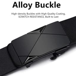 Men's Belt Black Automatic Buckle PU Belt Fashion Brand Luxury PU Leather Belt Business Casual Belt Trend Stylish Waist Belt Man