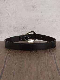 1pc Men's Western Style Distressed Textured Leather Belt, Versatile For Summer Jeans Accessory