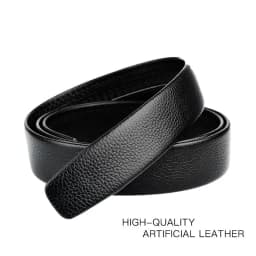 Business Men's Belt Metal Automatic Buckle Work Belt High Quality Men 120cm Leather Belt Business