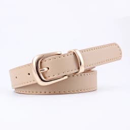 Women's Belts Jeans Pants Dress Girls Fashion PU Leather European Style Luxury Alloy Gold/Silver Buckle Waistband Belts for Lady