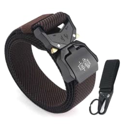 KOLBER 110cm/125cm/140cm Elastic Belt for Men Aluminum Buckle Quick Release Outdoor Casual Belt Military Tactical Belt Male