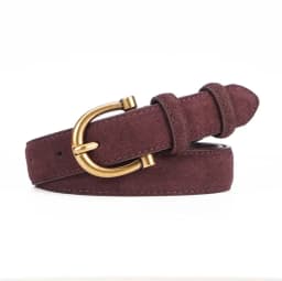 Women Luxury Design Suede Leather Belt Casual Versatile Business Waist Strap Trendy Trouser Dress Belts Gifts