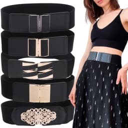 Women's Elastic Wide Waistband Fashion Stretch Waist Girdle Dress Adornment