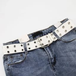 New Design Harajuku Wide Waistband Canvas Web Double Grommet Hole Buckle Belt Female Male Waist Strap Belts for Women Men Jeans