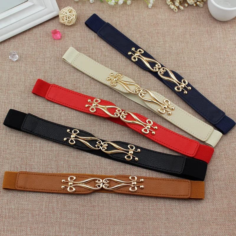 New Plain Waistband Leather Belt Simple Design Belt Thin Belt Decorative Dress Sweater Coat Waist Small Belt Fashion