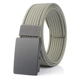 VATLTY New Men's Black Belt Hard Alloy Silver Buckle Tactical Military Belt Sturdy Nylon Jeans Waistband Girdles for Male