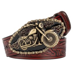 Embossed Lerther Belt Cowboy Motorcycle Buckle Leisure Decoration
