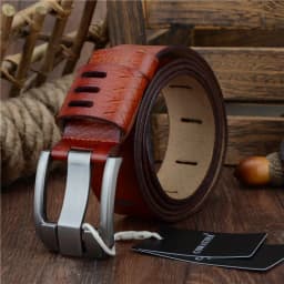 COWATHER 2021 QUALITY cow genuine luxury leather men belts for men strap male pin buckle BIG SIZE 100-130cm 3.8 width QSK001