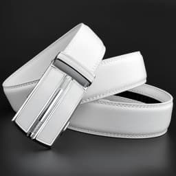 Elegant White Color Men Women Unisex Genuine Leather Belt Automatic Buckle Waist Straps for Jeans Famous Brand Luxury Designer