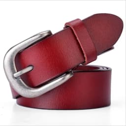 SupSindy Genuine Leather Belts for Women Pin Buckle Women Jeans Belt Luxury Brand Designer Cowskin Waistband Black Female Strap