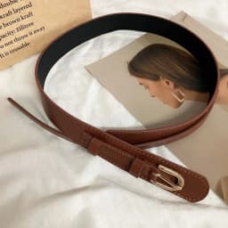 Retro Metal Buckle PU Leather Women Belt All-match Ins Skinny Waist Straps Lady Female Dress Coat Decorative Waistband