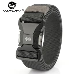 VATLTY New Men's Elastic Belt Metal Buckle Quick Release Soft Casual Belt Polyester Tactical Outdoor Stretch Belt Male Waistband