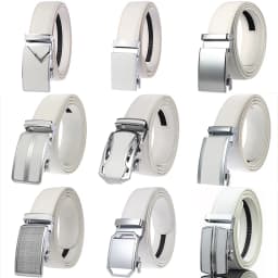 CETIRI 130cm 140cm 150cm 160cm Plus Size Long Belt White Men Belt Alloy Automatic Buckle Real Leather Belts Luxury Brand