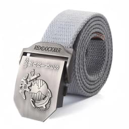 SupSindy Men Canvas Belt U.S Marines Metal Buckle Army Military Tactical Belts for Men Jeans Outdoor training Soldier Strap Male
