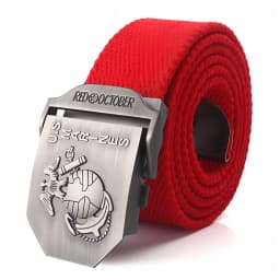 SupSindy Men Canvas Belt U.S Marines Metal Buckle Army Military Tactical Belts for Men Jeans Outdoor training Soldier Strap Male