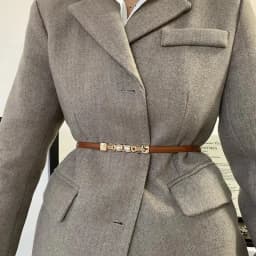 Square Metal Snap Buckle Belts For Women Lady PU Leather Thin Adjustable Waistbands Dress Coat Decorative Skinny Straps Girdle