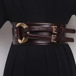 LANMREM Fashion PU Leather Belt Irregular Cowhide Waist Women's Decorative Suit Dress Sweater Waist Belts 2025 New 2DB1870