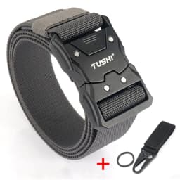MEDYLA Official Genuine Tactical Belt Metal Buckle Quick Release Elastic Belt Casual Tooling Training Belt Men's Trousers Belt
