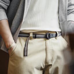 MADEN Woven Nylon Web Belt Men American Vintage No Holes Automatic Buckle Canvas-feel Thin Casual Outdoor Adjustable Waist Belt