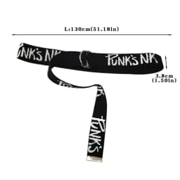 Korean Letter Canvas Belt Student Harajuku Pant Strap Double D-Ring Buckle Casual Unisex Waistband For Jeans Tactical Belts