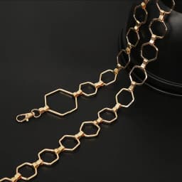 Fashion Hexagon Shape Women Waist Chain Geometric Belt For Women Gold Sliver Metal Belts Adjustable Suit Dress Ladies Waistband