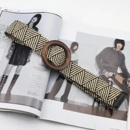 Spring and summer dress decorative belt Wood buckle women fashion simple wild elastic braided belt bohemian Weaving accessories