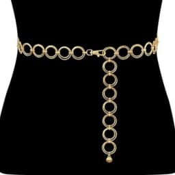 Fashion Sun Waistband for Women Girl Punk Hip Hop Waist Chain Vintage Metal Waist Chain for Dress Ladies Body Chain Belt Jewelry