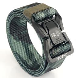 TUSHI Men's Tactical Belt Army Outdoor Hunting Tactical Military Canvas Multi Function Combat Survival High Quality Marine Corps
