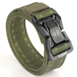 TUSHI Men's Tactical Belt Army Outdoor Hunting Tactical Military Canvas Multi Function Combat Survival High Quality Marine Corps