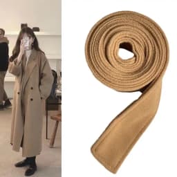 Durable Waist Belt Women Woolen Coat Belt Brushed Plush Decorate Length Adjustable Coat Corset Double-Sided Waist Belt