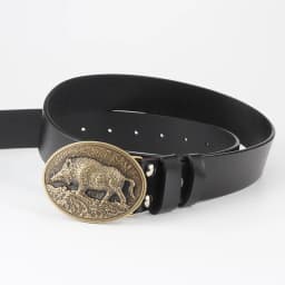 Genuine Leather male metal belt buckle fashion strap for men gift belt Wild boar pattern