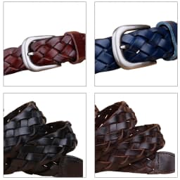 Western Cowboy Style Knitted Belt for Women Famous Brand Designer Vintage Waist Strap Casual Jeans Belt Pin Buckle