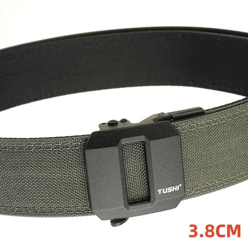 1.5" Tactical Belt Metal Buckle Adjustable Sturdy Ratchet Nylon Belts IPSC USPSA IDPA Belt Rigid Heavy Duty Gea