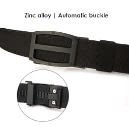 VATLTY 2024 Men's Tactical Belt Zinc Alloy Automatic Buckle Sturdy Nylon Police Duty Military Gun Belt Blue Casual Belt Male