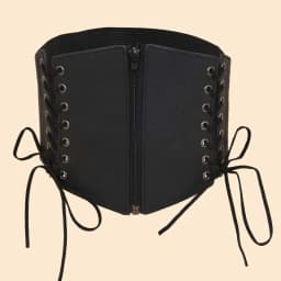 Fashion Punk Corset Wide Belts Women Slimming Body Elastic Bustier Waistband PU Leather Hip Hop Gothic Dress Girdle Belt Straps