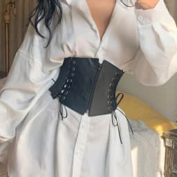 Fashion Punk Corset Wide Belts Women Slimming Body Elastic Bustier Waistband PU Leather Hip Hop Gothic Dress Girdle Belt Straps