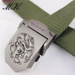 Maikun Metal Automatic Buckle Canvas Belts for Men Military Tactical Men Belt Casual Style Men Belt